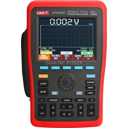UNI-T UTD1202C 200M Band Width 2CH 1GS/s Handheld Digital Storage Oscilloscope
