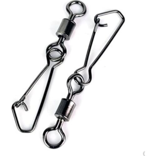 3-0 2-0 1-0 Fishing Accessories Copper Stainless Steel Rolling Swivel Snap Strong Pin Connector Tackles Wholesale By Bulk Pesca