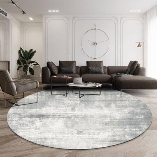 Nordic Modern Round Carpets Large Carpet Bedroom INS Fluffy Sofa Floor Mat Soft Rugs For Living Room Rug Home Office Decoration
