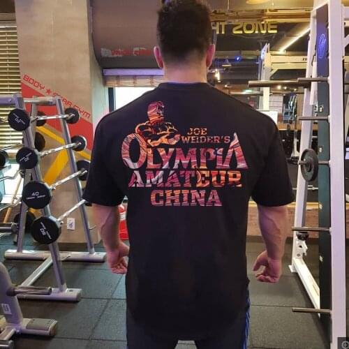 Loose brand mens sport short sleeve T-shirt Male summer cotton gym running training clothes breathable casual Fashion tops