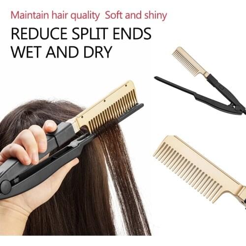 Hair Straightener Wet And Dry Portable Comb Hair Press Iron Comb Hot Heating Comb Electric Straightener Comb Hair Fast Warm-up