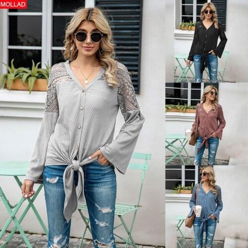 Womens Clothing Wish2020 Autumn and Winter New Womens Long-Sleeve Knitwear Solid Color