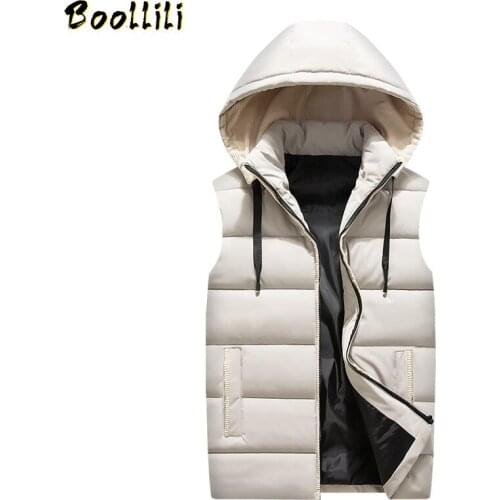 New Stylish 2020 Winter Hooded Unloading Vest Mens Thick Warm Windproof Sleeveless Jackets Plus Size 4XL Spring Autumn Waistcoat