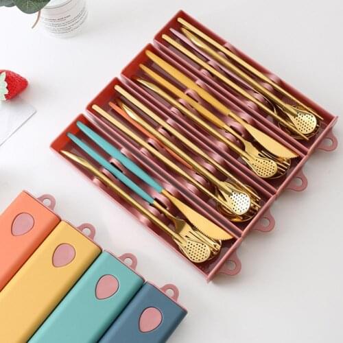 1 Set Dinner Knife Effective Multi-use Stainless Steel Mirror Polish Food Grade Materials Cutlery Set for Home Tableware Sets