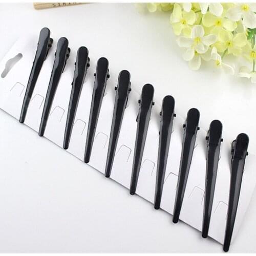 10Pcs DIY Black Metal Single Prong Hairstyle Alligator Hair Clip Large Barrettes Headwear For Women Styling Tools Hairpin