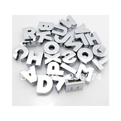 130pcs smooth alloy letters slide letters 8mm A-Z