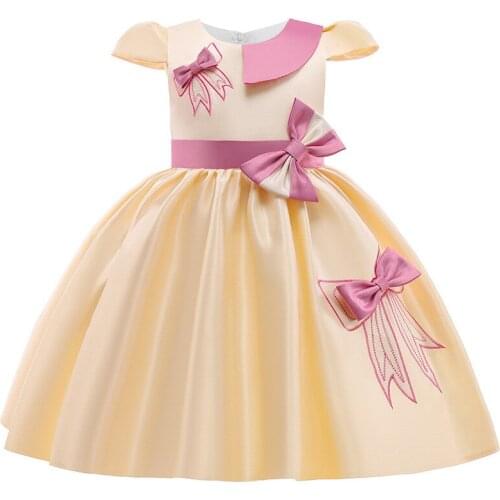 2021 Pageant Kids Clothes Wedding Prom Dress For Girl Children Costume Party Princess Dresses Girls Vestido Short Sleeve