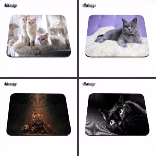 Fat Cat 4pcs Cheap And Good Sleep New Arrivals Best Sales Customized Mouse Pad Animals Computer Notebook Rectangle Rubber Mous