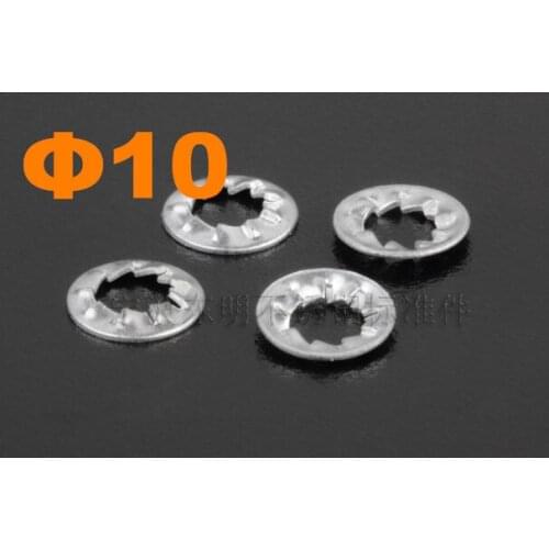 500pcs/lot M10 stainless steel internal serrated lock washer DIN6798J SS304