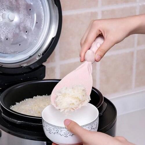 Non Stick Rice Shovel Rice Paddle Kitchen Accessories Cooking Tools Plastic Meal Spoon 1Pc Can Be Vertical