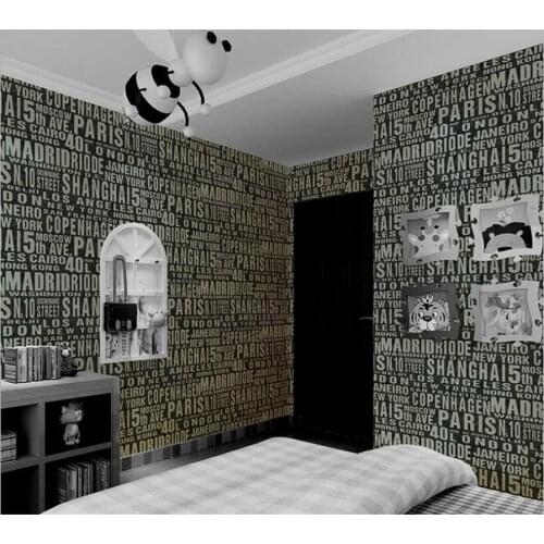 Beibehang Modern home decoration English letters Wallpaper Living room TV Backdrop Children Room Wallpaper papier peint