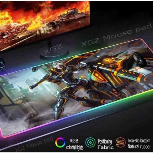 Mairuige Large RGB Mouse Pad Lock-edeg Locomotive Sexy Girl HD Customized Office Computer Desk Mat Rubber Slip Dota Gamer Xxl