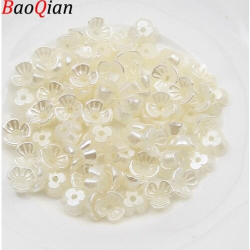 300pcs 7mm Beige Flower Shape Acrylic Spacer Beads Jewelry Making Fashion Necklace Bracelet Accessories DIY Crafts Beaded