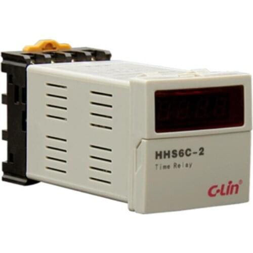 C-Lin digital time relay HHS6C-2 AC220 power delay with a group of instantaneous