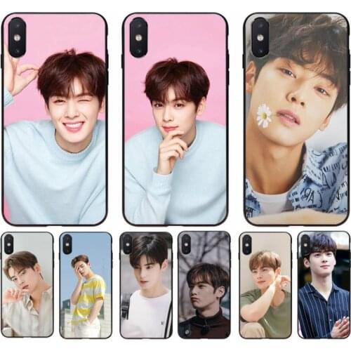 FHNBLJ cha eunwoo korean oppa Shell Phone Case for iphone 11 Pro Max X XS MAX 6 6s 7 8 plus 5 5S 5SE XR SE2020