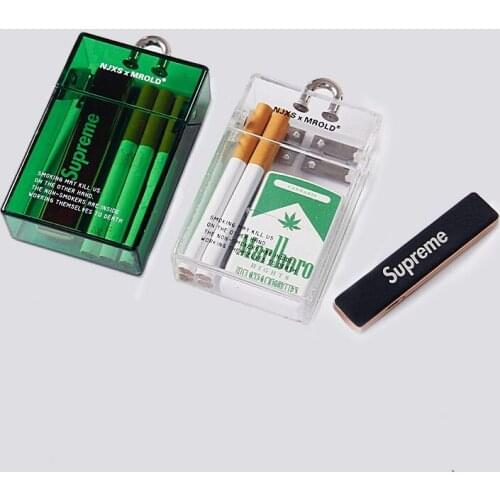 Holder 20 Acrylic Transparent Cigarette Case Decoration Diagonal Hanging Decorative Club Portable Storage Box Gifts For Friend
