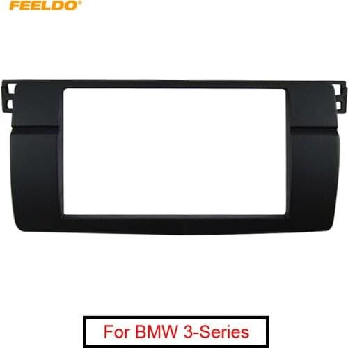 FEELDO 1PC Car 2DIN Radio Stereo Frame For BMW 3-Series (E46) 1998-2005 Frame Fascia Dash Panel Installation Kits