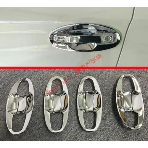 ABS Chrome Door Handle Bowl Cover Cup Trim Molding Garnish For Subaru XV 2018 2019