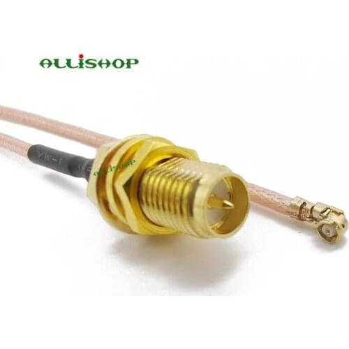 ALLISHOP RF Pigtail Cable RP-SMA Female Connector to U.FL / IPEX for Mini PCI RG178 15CM
