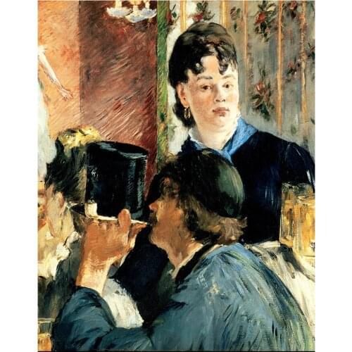Canvas Painting Edouard Manet Waitress serving beer Wall Art Nordic Posters And Prints Wall Pictures For Living Room Decor
