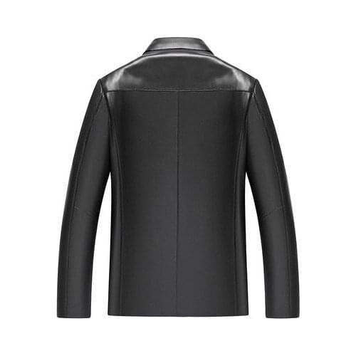 Men Genuine Real Sheep Leather Jacket H2