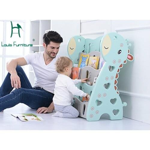 Louis Fashion Childrens Bookcases Bookshelf Baby Toy Collection of the Kindergarten Simple Plastic Cartoon Picture