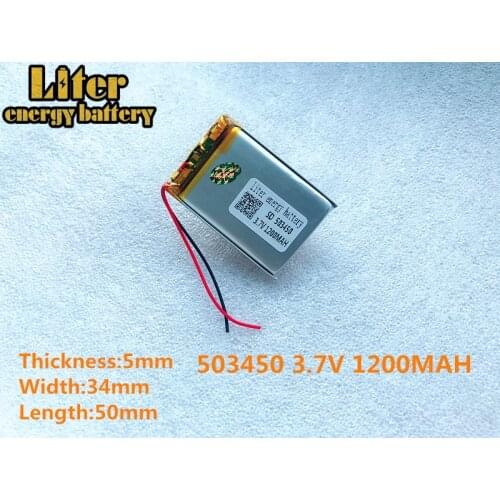 Best battery brand new GPS 503450 1200mah lithium-ion polymer battery 3.7V MP3/4 navigation intelligent water mete