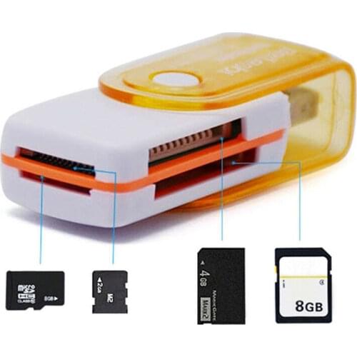 Multi-Function USB Card Reader 4 In 1 For MS MS-PRO TF Micro Memory Card Smart Reader