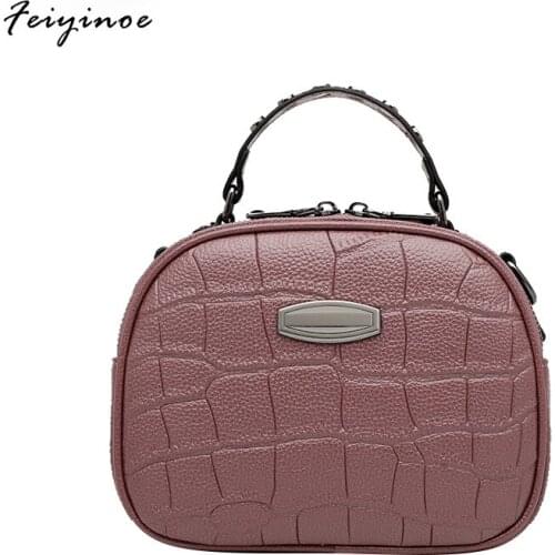 2020 New Fashion Pattern Leather Crossbody Bags For Women Small Solid Color Shoulder Bag Female Handbags and Purses With Handle