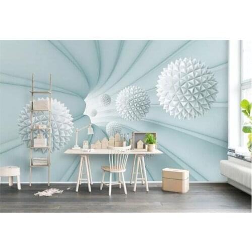 Custom Photo Wallpaper 3D Abstract Space Polygon Ball Future Inspiration TV Background wall paper 3d papel de parede