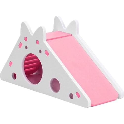 Lovely Rat House Cage Wooden Hamster Ladder Pet Small Animal Rabbit Hideout Exercise Toy