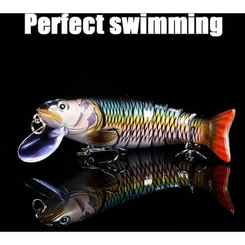 1Pcs Bionic Multi-section Swim Hard Bait10cm/17.4g Artificial Wobbler Rotating Trolling Pike Carp Lure Fishing Gear 2020 New