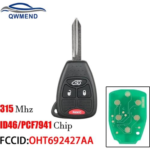 BHKEY 4B Remote key For OHT692713AA 315Mhz For Chrysler Dodge JEEP Vehicle Auto Liberty Commander Patriot Compass Grand Cherokee