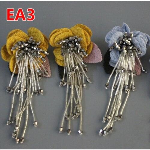 Colorful sequins flower leaves applique patch embroidered flowers T-shirt clothes diy accessories EA3