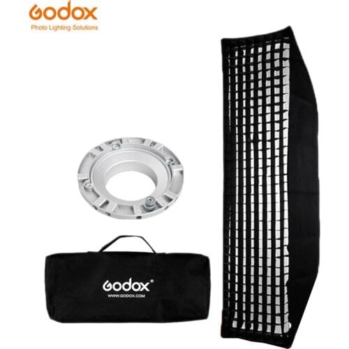 Godox FW22*90 softbox 22x90cm 9"x 35" Portable Rectangular Honeycomb Grid Softbox soft box with Bowens Mount for Studio Flash