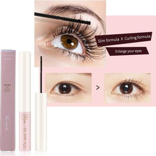 1 Pcs Black/ Brown Curling Mascara Slim Brush Natural Waterproof Sweatproof Eyelash Styling Cream Lasting Makeup Maquiagem