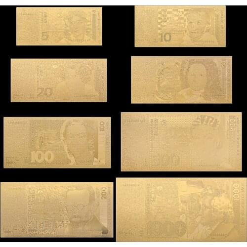 VNFURU 24k Gold Tickets 5~1000 Currency Dollor Paper Money Best Gifts Europe Tickets Game Play Card Collecting Dropshiping