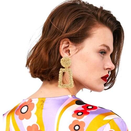 Женские золотые серьги VODESHANLIWEN China At AliExpress