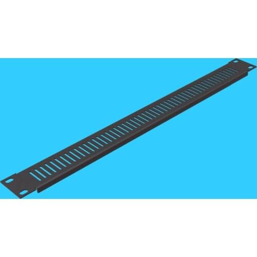 High quality 2pcs/lot Black 1U cooling ventilation rack blind flange Perforated panel mounting plate back plate