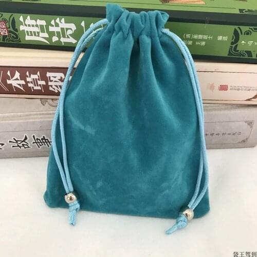 High quality 11*15cm velvet drawstring jewerly gift bag pouch for decorations gadget gift toiletry trinket storage and packaging