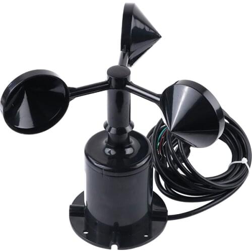 Ygc-fs Wind Speed Sensor Pulse Signal Meteorological Three Cup Anemometer Module Outdoor Wind Measurement 5V