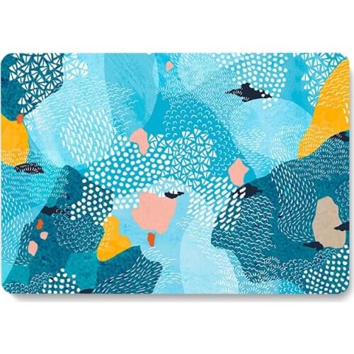 Blue Art Abstract Pattern Laptop Case for Apple Macbook 12'' A1534 Protective Shell Air 2018/2019/2020 Pro 13 15 Inch Back Cover
