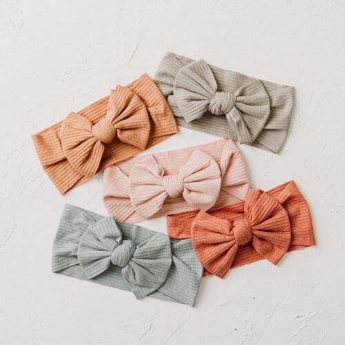 1PC Baby Hair Band Cute Bow Baby Girl Headband Baby Teether Elastic Bowknot Newborn Hair Band Turban Set Baby Hair Accessories