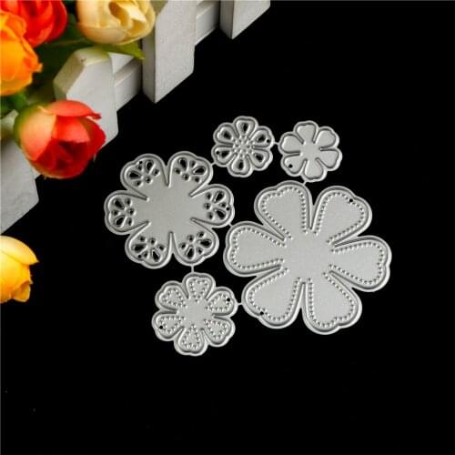 1PCS New Flowers Bloom Bloosom stencil Metal Cutting Knives Cutting Dies Practice DIY Scrapbooking Album Craft dies 65*80mm