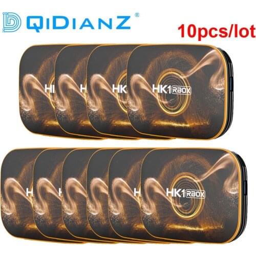 10pcs/lot android 10 TV BOX HK1 RBOX R1 4K Dual Wifi BT Media player Play Store Fast Set top BOX PK HK1MAX H96 x88pro10
