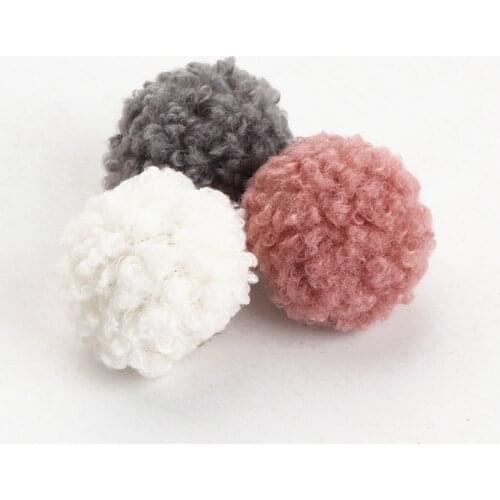 10pcs Autumn And Winter Lamb Wool Ball With Hanging Earrings For Girls Statement Earrings Cute Pendant Diy Jewelry Accessories