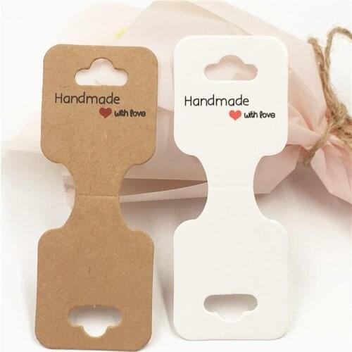 100pcs/200pcs 9x3.5cm Lovely Jewelry Hand Chain Folding Card Jewelry Accessories Necklace Pendant diaplay Card