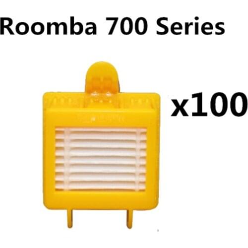 100pcs Washable Accessories Hepa Filter For irobot Roomba 700 Series 730 740 750 760 770 780 Robotic Vacuum Cleaner Spare Part
