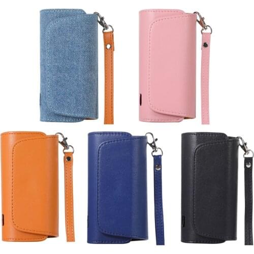 5 Colors Flip Wallet Case for Iqos 3.0 DUO Flip Leather Case Double Book Bag Holder for Iqos3 Accessories