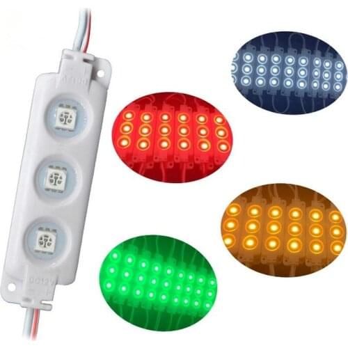 5050 LED Modules Waterproof IP65 Led Modules DC 12V SMD 3 Leds Sign Led Backlights For Channel Letters White red green blue RGB